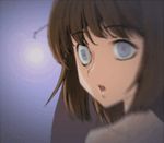  1girl animated animated_gif blue_eyes guro lowres penis skull_fucking what 