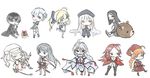  6+girls absurdres ahoge alice_(tales) artoria_pendragon_(all) bear_head black_hair blazblue blue_eyes blue_hair braid breasts cape caren_hortensia character_request chibi chibibro cleavage darker_than_black eyepatch fate/extra fate/hollow_ataraxia fate/stay_night fate_(series) fin_e_ld_si_laffinty flower francis_drake_(fate) habit hair_flower hair_ornament hairband hat hei highres long_hair lyrical_nanoha mahou_shoujo_lyrical_nanoha mahou_shoujo_lyrical_nanoha_a's medium_breasts multiple_girls nu-13 nun orange_hair purple_eyes rinne_no_lagrange saber scabbard sheath shinatsuhiko_yae short_hair single_braid sword tales_of_(series) tales_of_symphonia tales_of_symphonia_knight_of_ratatosk very_long_hair vita weapon white_hair yellow_eyes yozakura_quartet 