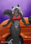  amber_eyes breasts canine car chest_tuft cleavage clothed clothing female fossil fur gray_fur grey_fur hair long_hair looking_at_viewer luna mammal milf mother panties parent shirt skimpy smile solo sonicfox tank_top thighs thong tuft under_boob underwear vehicle white_hair wolf 