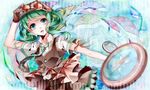  blue_eyes compass gloves goggles goggles_on_headwear green_hair gumi hat necktie nou solo vocaloid 