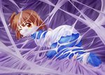  arle_nadja bdsm bondage bound censored gag madou_monogatari mummification puyopuyo silk solo spider_web tapegag web 