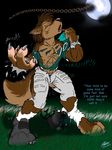  canine catmonkshiro claws clothing full_moon fur grass helmet howl jersey mammal moon paws philadelphia_eagles shoes shorts socks solo torn_clothing transformation were werewolf wolf 