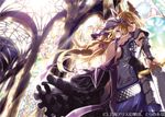  alternate_costume animal_ears armor blonde_hair breasts dress fox_ears gauntlets hat hat_ribbon hug long_hair medium_breasts multiple_girls purple_eyes revision ribbon rondo_umigame short_hair sideboob stained_glass sunlight sword thighhighs touhou weapon yakumo_ran yakumo_yukari yellow_eyes 