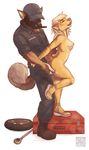  breasts canine cigar dog duo eyes_closed eyewear female fingering hat keovi licking licking_lips male mammal mechanic nude size_difference straight sunglasses tongue 