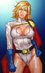  blonde_hair cape cleavage_cutout dc_comics gloves power_girl sketch solo take_(draghignazzo) 