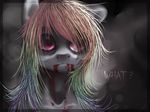  blood brown_background creepy equine female feral friendship_is_magic hair horse imalou mammal multi-colored_hair my_little_pony pink_eyes plain_background pony rainbow_dash_(mlp) rainbow_hair simple_background solo undead zombie 
