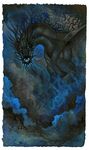  blue_eyes dragon feral fire fluorescence hibbary smoke 