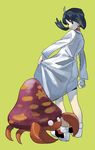  bad_id bad_tumblr_id black_hair blue_eyes crystal_(pokemon) earrings gen_1_pokemon green_background highres jewelry labcoat mangoshake parasect pokemon pokemon_(creature) pokemon_special simple_background star star_earrings twintails 