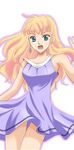  :o artist_request blonde_pubic_hair blue_eyes dress long_hair looking_at_viewer macross macross_frontier open_mouth purple_dress sheryl_nome simple_background sleeveless sleeveless_dress solo sundress thigh_gap very_long_hair white_background 