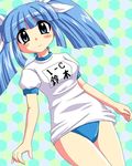  blue_eyes blue_hair buruma gym_uniform pani_poni_dash! solo suzuki_sayaka twintails 