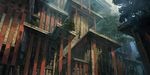  bad_pixiv_id banner building city cityscape copyright_request light nouzui rain scenery tree 