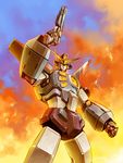  da-garn densetsu_no_yuusha_da-garn evening gun highres mecha no_humans solo taedu weapon yuusha_series 