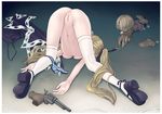  artist_request ass ass_up blonde_hair breast_press breasts clothes_on_floor defeated duel gloves gun highres long_hair marion_phauna mary_janes monster_girl nude panties panties_around_leg pussy royalwatts shaman_king shoes small_breasts thighhighs top-down_bottom-up twintails uncensored unconscious underwear weapon white_legwear zombie 