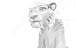  feline female feral fur ice_age mammal niall-larner sabertooth shira shira_(ice_age) smilodon tiger white_fur 