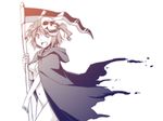  :d breasts cape hair_bobbles hair_ornament hood looking_at_viewer mask medium_breasts naked_cape onozuka_komachi open_mouth scythe simple_background skull smile solo touhou two_side_up weapon yuuki_eishi 