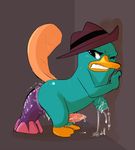  anal_insertion anal_masturbation anal_penetration bad_dragon cum dildo dildo_sitting hat insertion male masturbation one_eye_closed penetration penis perry_the_platypus phineas_and_ferb platypus seth-iova sex_toy solo 