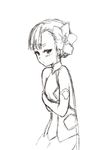  errant fin_e_ld_si_laffinty flower greyscale hair_ornament monochrome rinne_no_lagrange sketch 