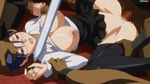  animated animated_gif blood glasses group_sex kuroinu_kedakaki_seijo_wa_hakudaku_ni_somaru nipples open_clothes rape sex sword virgin 