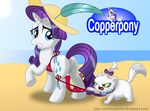  beach butt cat coppertone equine feline female feral friendship_is_magic hat horn horse mammal my_little_pony opalescence_(mlp) panties pony rarity_(mlp) seaside shadow tan_line underwear unicorn 