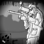  canine clothing eyewear facial_hair fortess glasses gloves goatee gun hat jacket mammal ranged_weapon rifle sketch sniper_(team_fortress_2) stalker_werewolf team team_fortress_2 watch weapon were werewolf werewolfovna 