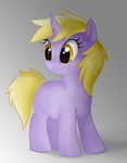  amber_eyes blonde_hair cub dinky_hooves_(mlp) equine female feral friendship_is_magic hair horn horse mammal mn27 my_little_pony plain_background pony simple_background smile solo unicorn young 