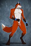  abs anthro balls biceps canine chipfox circumcised flaccid fox fur gay human_penis humanoid_penis invalid_tag male mammal muscles nude pecs penis pinup plain_background pose redfox solo spearfrost wristband 