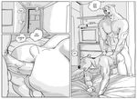  anal anal_penetration balls bear bed bedroom black_and_white canine dog doggystyle from_behind furronika gay male mammal monochrome nude penetration penis sex 