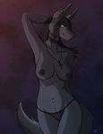  anubian_jackal braids breasts canine choker edit egyptian female green_eyes jackal kadath looking_at_viewer mammal navel navel_piercing necklace nightshade nightshade_(kadath) nipples nude panties piercing pussy solo translucent underwear 