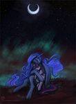  aurora_borealis comforting cosmicunicorn crescent_moon cuddling duo equine female friendship_is_magic hair horn hug long_hair mammal moon multi-colored_hair my_little_pony night night_sky outside princess_luna_(mlp) sitting size_difference stars twilight_sparkle_(mlp) unicorn winged_unicorn wings 