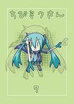  :&lt; chibi_miku comic hatsune_miku minami_(colorful_palette) solo spring_onion vocaloid |_| 