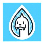  dewgong face fangs friendly_design_company gen_1_pokemon highres monochrome no_humans pokemon pokemon_(creature) solo water water_drop 