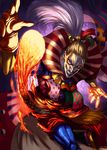  bad_id bad_pixiv_id cefca_palazzo clown evil_grin evil_smile final_fantasy final_fantasy_vi fire green_eyes grin makimura_shunsuke male_focus multicolored_hair smile solo 