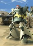  desert dom dowadge gundam gundam_zz mecha no_humans raybar sand solo weapon 