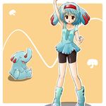  arm_up bike_shorts gen_2_pokemon hairband lowres moemon personification phanpy pokemon pokemon_(creature) tenjou_ryuka 