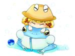  bad_id bad_pixiv_id chibi frog hat moriya_suwako nuime solo touhou 