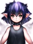  bare_shoulders blue_hair final_fantasy final_fantasy_xiv fumio_(rsqkr) lalafell pointy_ears short_hair solo yellow_eyes 