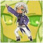  braid dark_skin dark_skinned_male earrings harvest_moon harvest_moon_animal_parade heterochromia jewelry male_focus saturday_night_fever silver_hair solo wizard_(harvest_moon) zoom_layer 