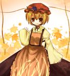  aki_minoriko hat leaf short_hair solo touhou yuzuki_(yuduame) 