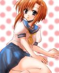  blue_eyes higurashi_no_naku_koro_ni kusanagi_yuuri ryuuguu_rena school_uniform serafuku short_hair solo 