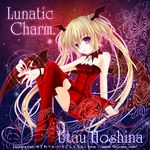  1girl bare_shoulders blonde_hair boots bug butterfly choker cross dress head_wings hoshina_utau insect latin_cross lunatic_charm purple_eyes shugo_chara! solo thigh_boots thighhighs wings 