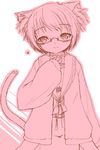  animal_ears bangs cat_ears glasses hirose_madoka nagato_yuki short_hair solo suzumiya_haruhi_no_yuuutsu 