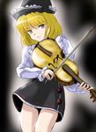  blonde_hair flx hat instrument lunasa_prismriver solo touhou violin yellow_eyes 