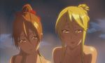  1boy 2girls animated animated_gif breasts highschool_of_the_dead komuro_takashi lowres marikawa_shizuka miyamoto_rei multiple_girls 