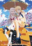  adapted_object ahoge artoria_pendragon_(all) avalon_(fate/stay_night) blonde_hair bodysuit breasts bulge1944 caliburn car center_opening confetti fate/zero fate_(series) green_eyes ground_vehicle halter_top halterneck high_heels irisviel_von_einzbern lexus lexus_lfa long_hair medium_breasts motor_vehicle multiple_girls navel one_eye_closed panties pantyshot ponytail race_queen racecar racing_suit red_eyes saber shoes small_breasts umbrella underwear uniform unzipped v watermark web_address white_hair 