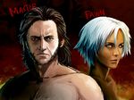  beard capcom crossover dark_skin dragon&#039;s_dogma dragon's_dogma facial_hair looking_at_viewer marvel short_hair storm_(x-men) white_hair wolverine x-men 