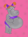  buttercupnergal_(artist) female latanya_hippo my_gym_partner&#039;s_a_monkey pregnant skimpy 