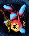  andrea_botiller creature floating gen_4_pokemon honeycomb_(pattern) honeycomb_background horror_(theme) looking_at_viewer no_humans pokemon pokemon_(creature) porygon-z solo 