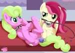 anal buttplug daisy_(mlp) female lesbian roseluck_(mlp) sex_toy whip 
