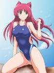  brown_eyes competition_swimsuit kousaka_tamaki long_hair one-piece_swimsuit red_hair swimsuit tekuni_amane to_heart_2 