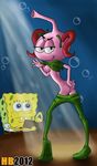  butt casey_kelp female hair hentai_boy nipples pink_hair pink_skin snorks spongebob_squarepants spongebob_squarepants_(character) the_snorks underwater wallet water yellow_skin 